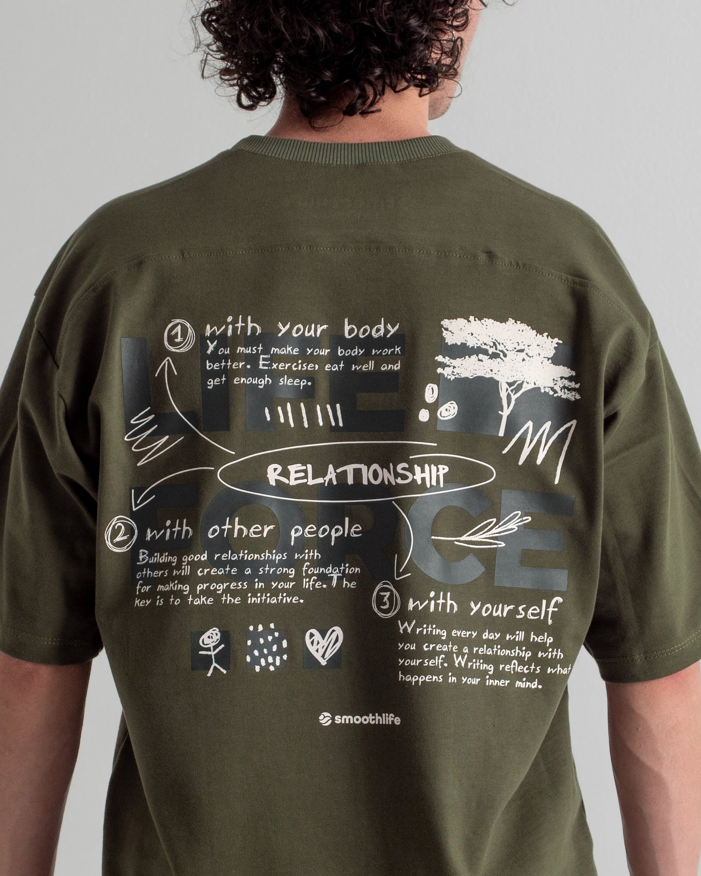 T-Shirt Verde Militar Life Force