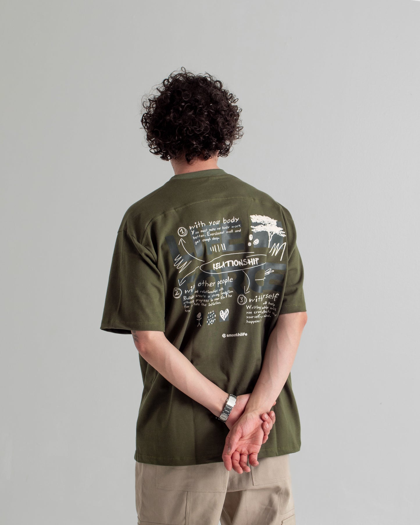 T-Shirt Verde Militar Life Force